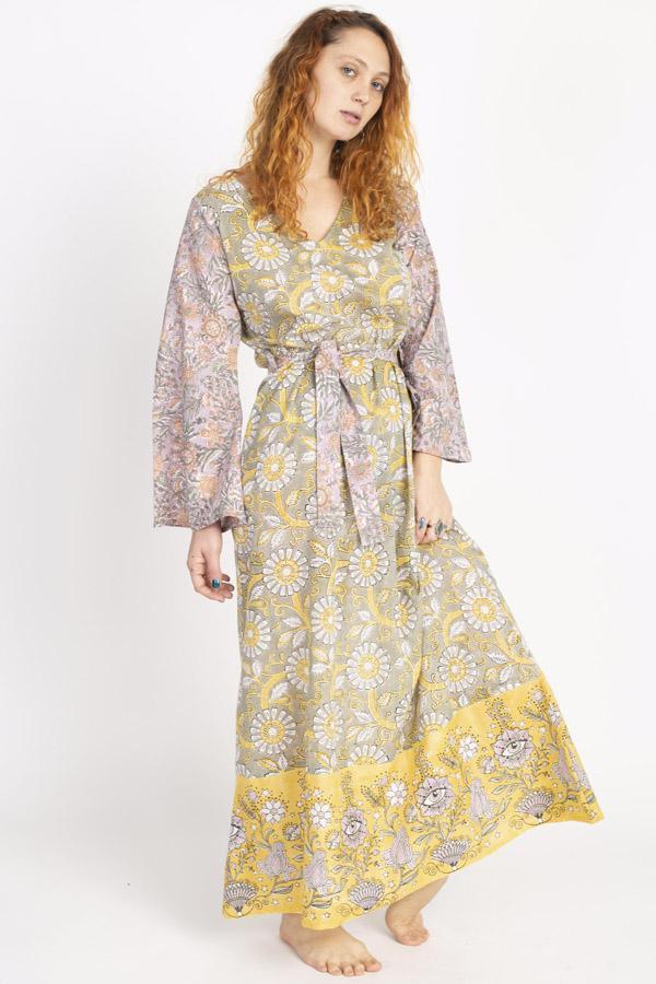Floral & Eye maxi dress