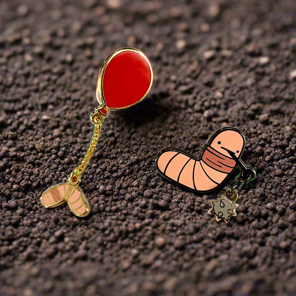 Dangly Worm pins