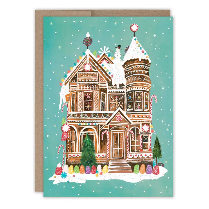 Gingerbread House Holiday Card - Katie Daisy