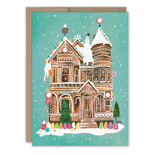 Gingerbread House Holiday Card - Katie Daisy
