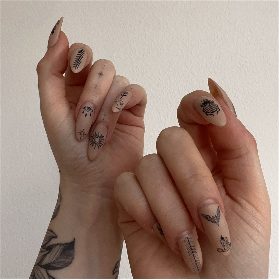 Nail Art stickers - black