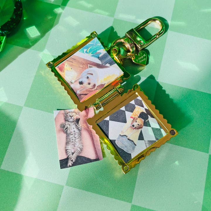 Ravioli locket keychain
