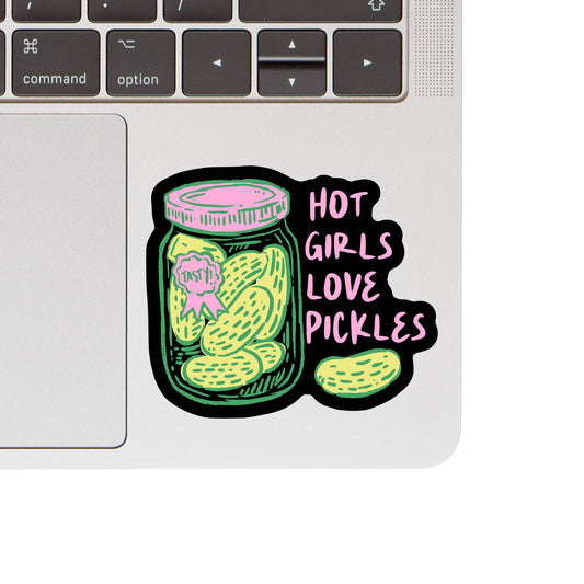 Hot Girls Love Pickles Vinyl Sticker