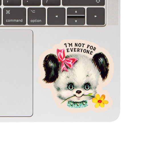 I'm Not for Everyone Retro Puppy Vinyl Sticker