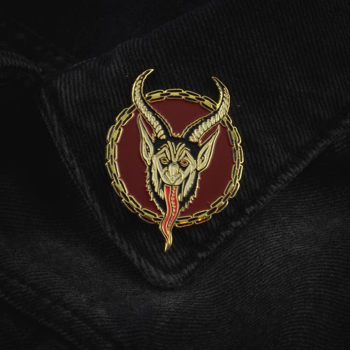 Krampus enamel pin