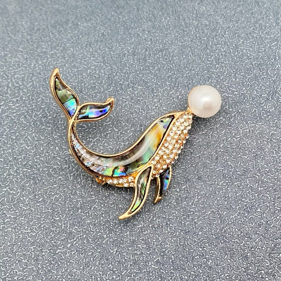 Abalone inlay brooch pins