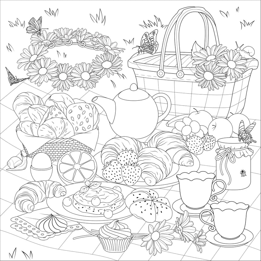 Cottagecore coloring book