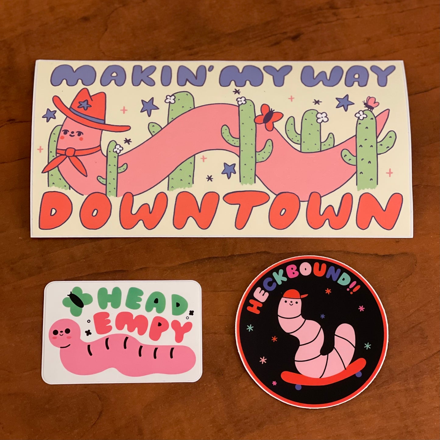 Worm stickers - Tender Ghost