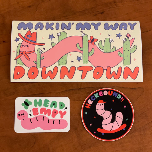 Worm stickers - Tender Ghost