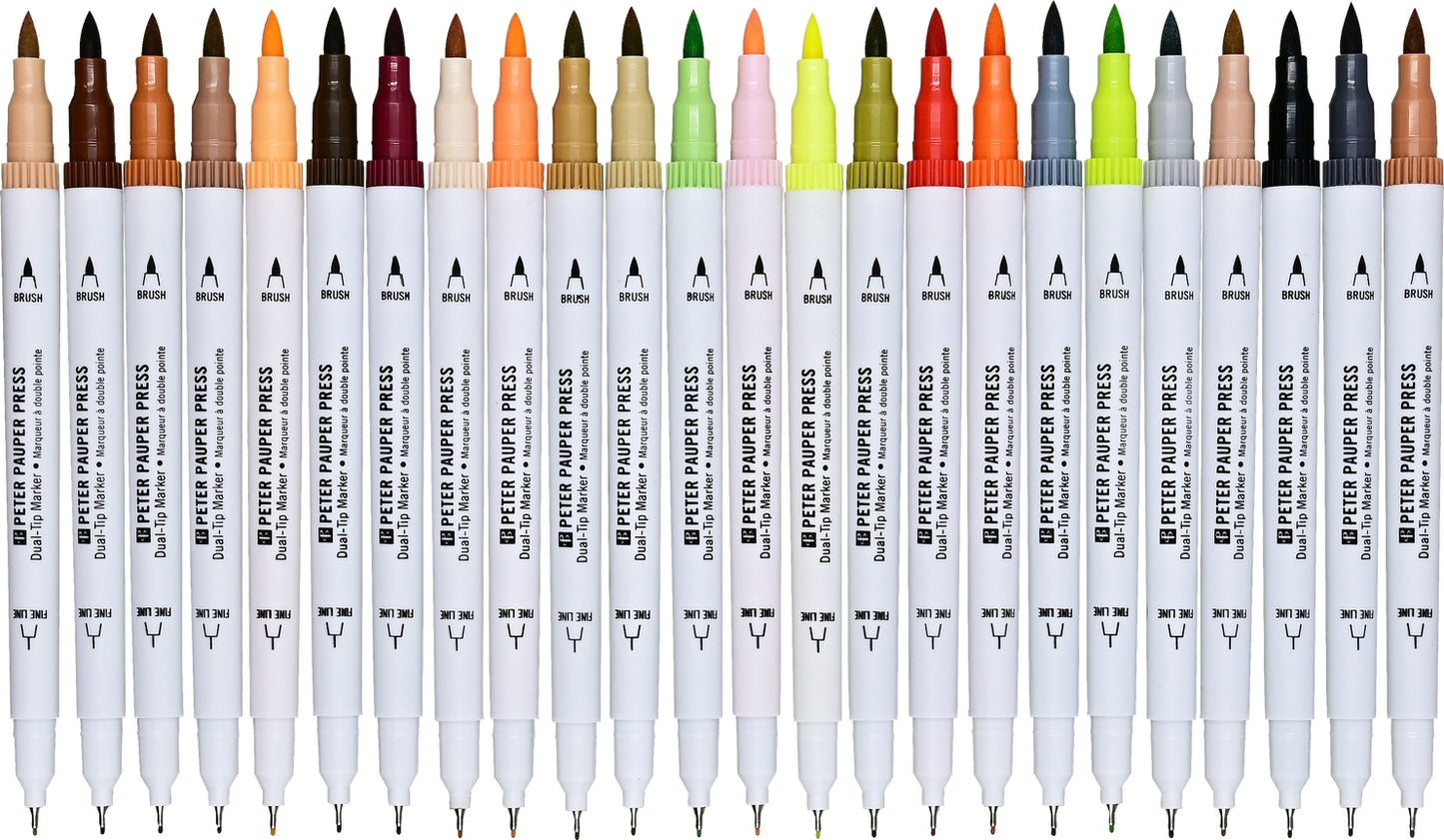 Dual-Tip Skin tone markers 24 pack