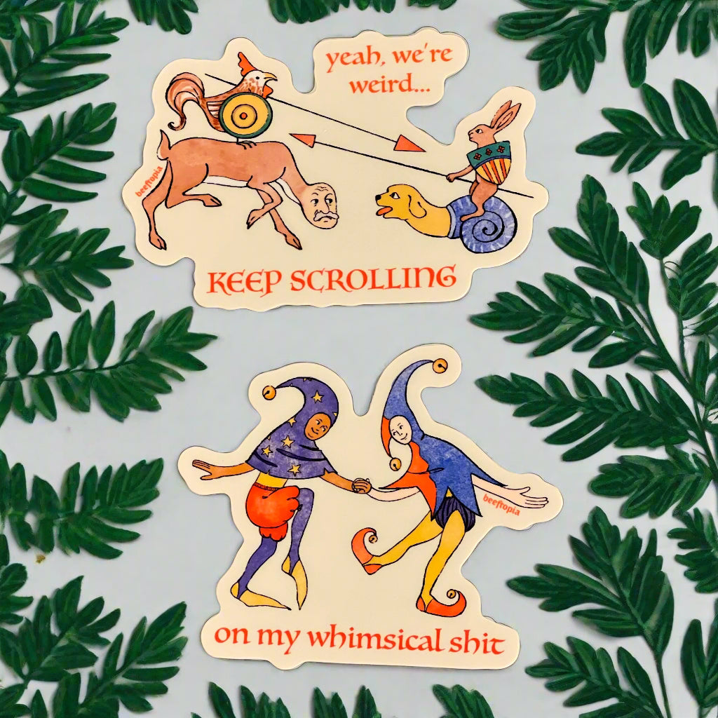 Funny Medieval vinyl stickers