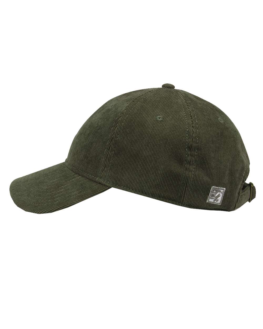 Worm hat - embroidered green corduroy baseball cap