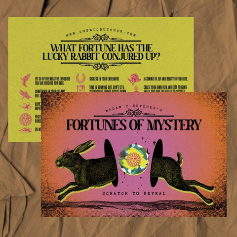 Lucky Rabbit mystery fortune scratch off card