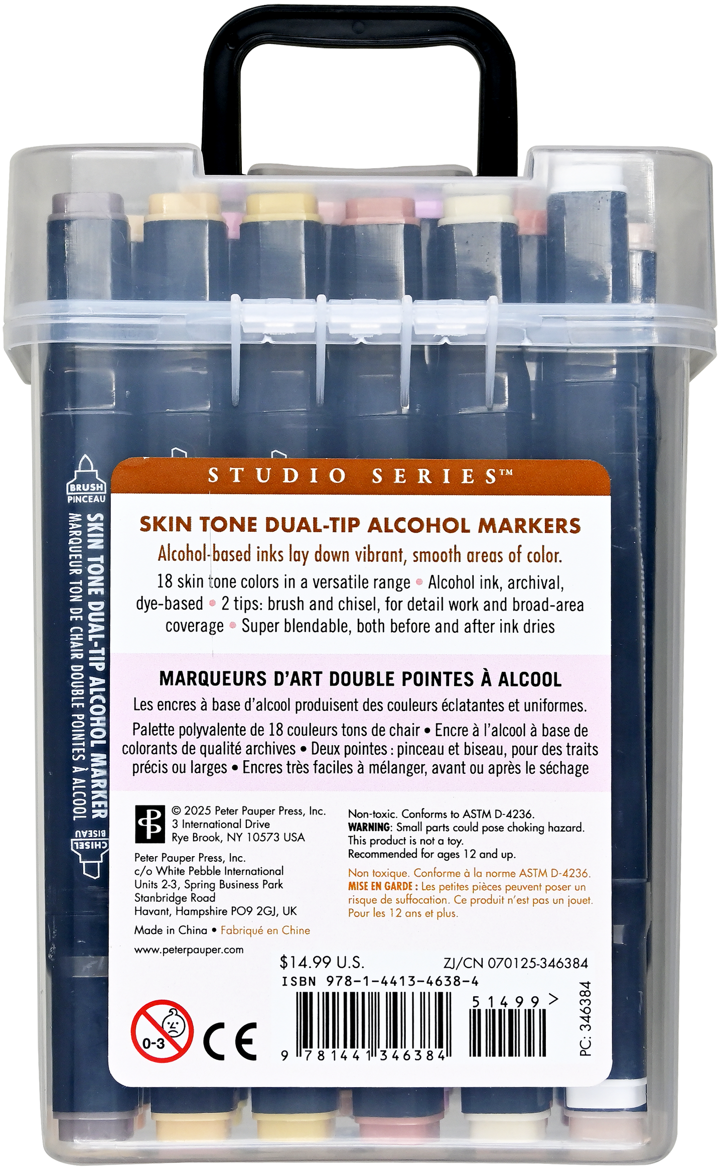 Studio Series Dual-Tip Skin Tone Alcohol Markers (Set of 18 colors)