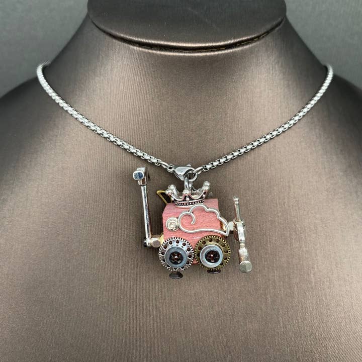 Steampunk Robot pendant necklaces