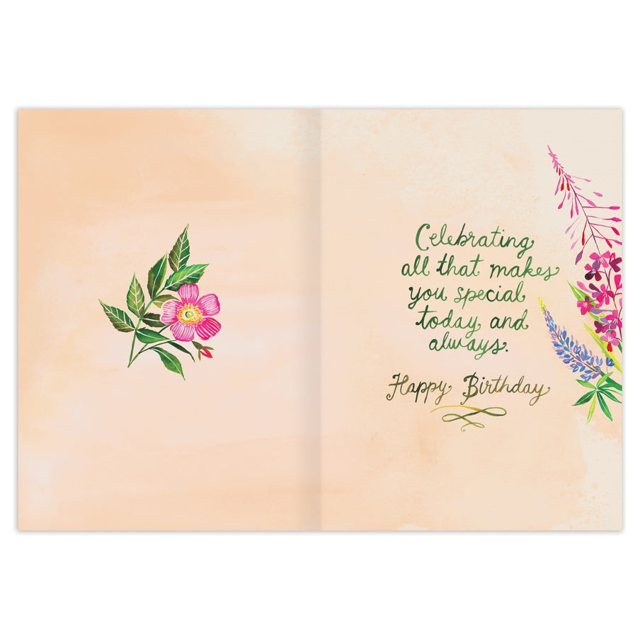 Wildflower birthday card - Katie Daisy