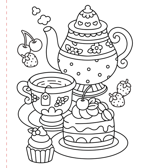 Large Print Coloring Book - Cozy & Comfy
