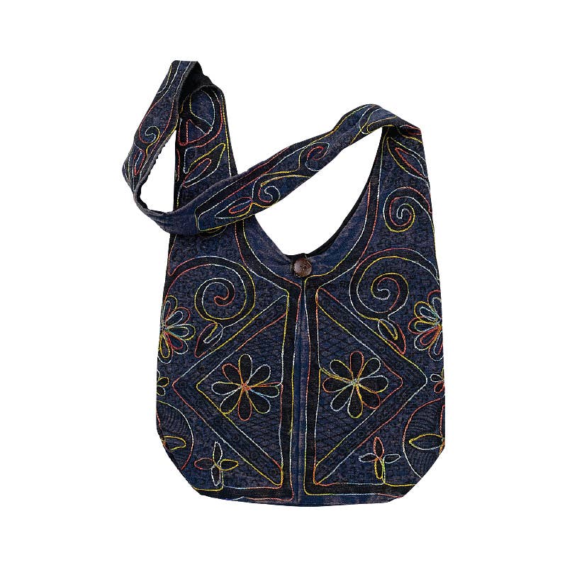 Blue Stonewashed Boho Bag