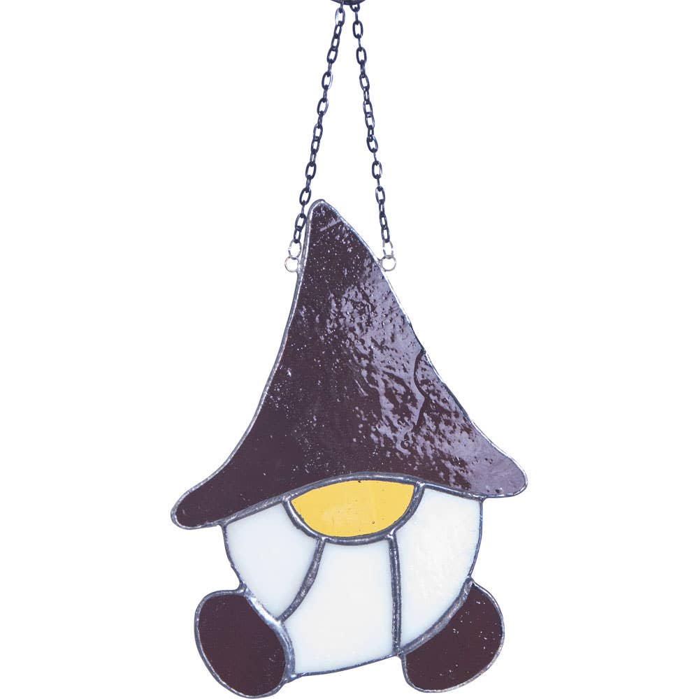 Stained Glass Suncatcher Gnome