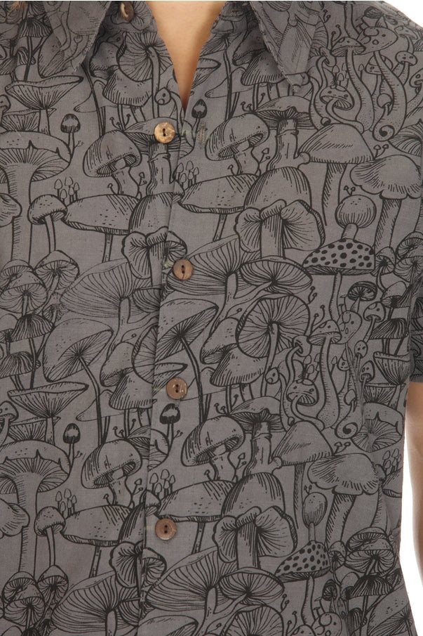 Men's Mushroom button down shirt