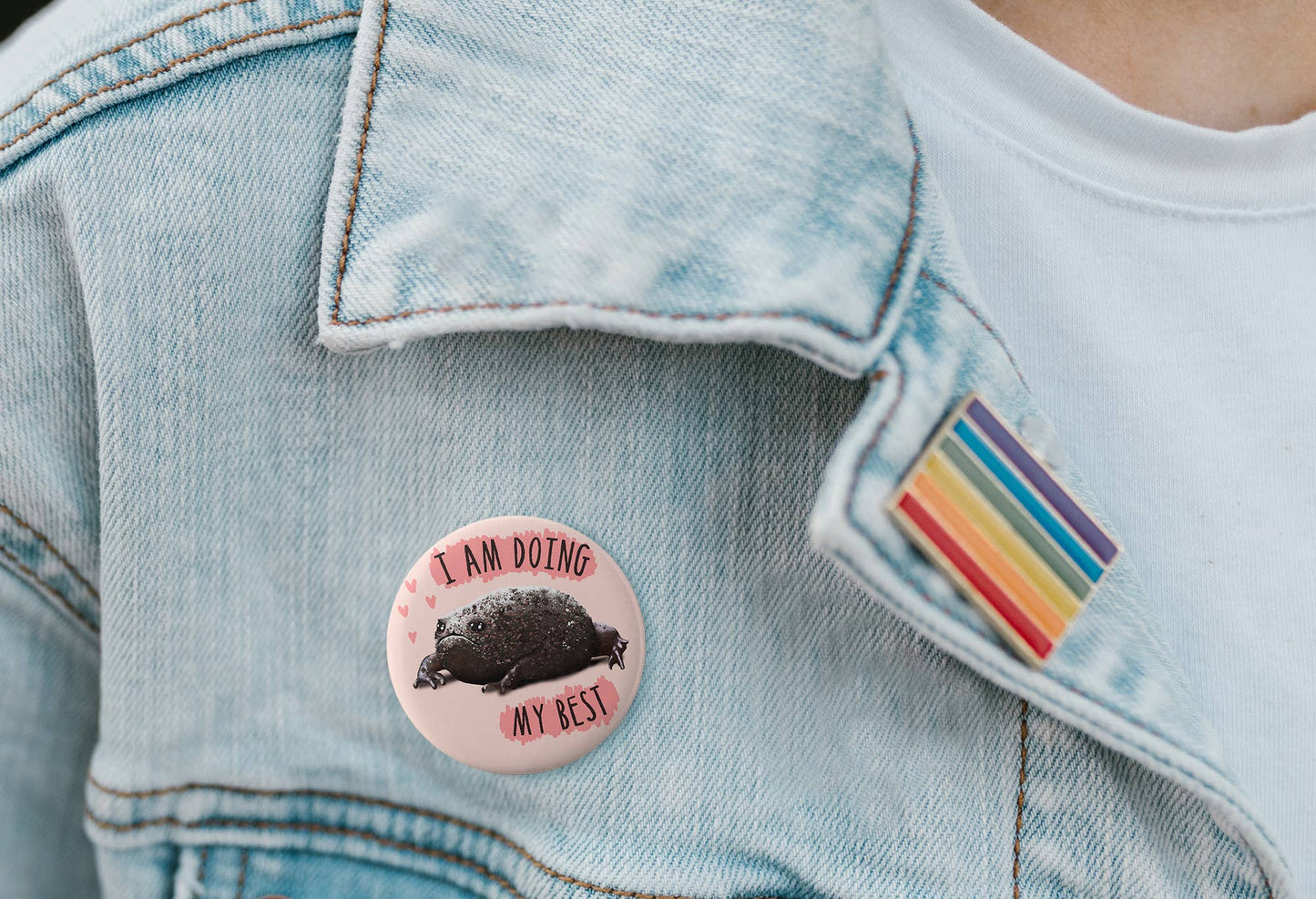 Doing My Best Frog Pin