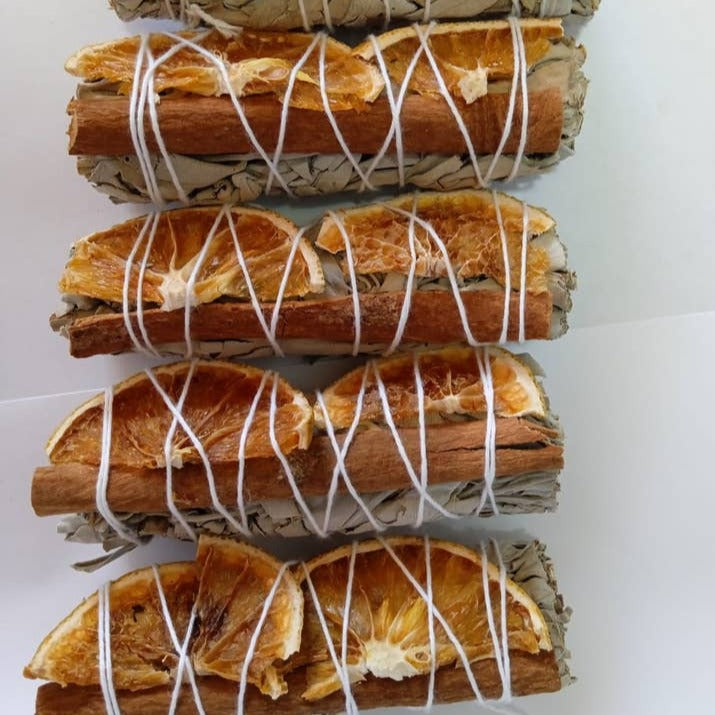 Orange & Cinnamon white sage bundle