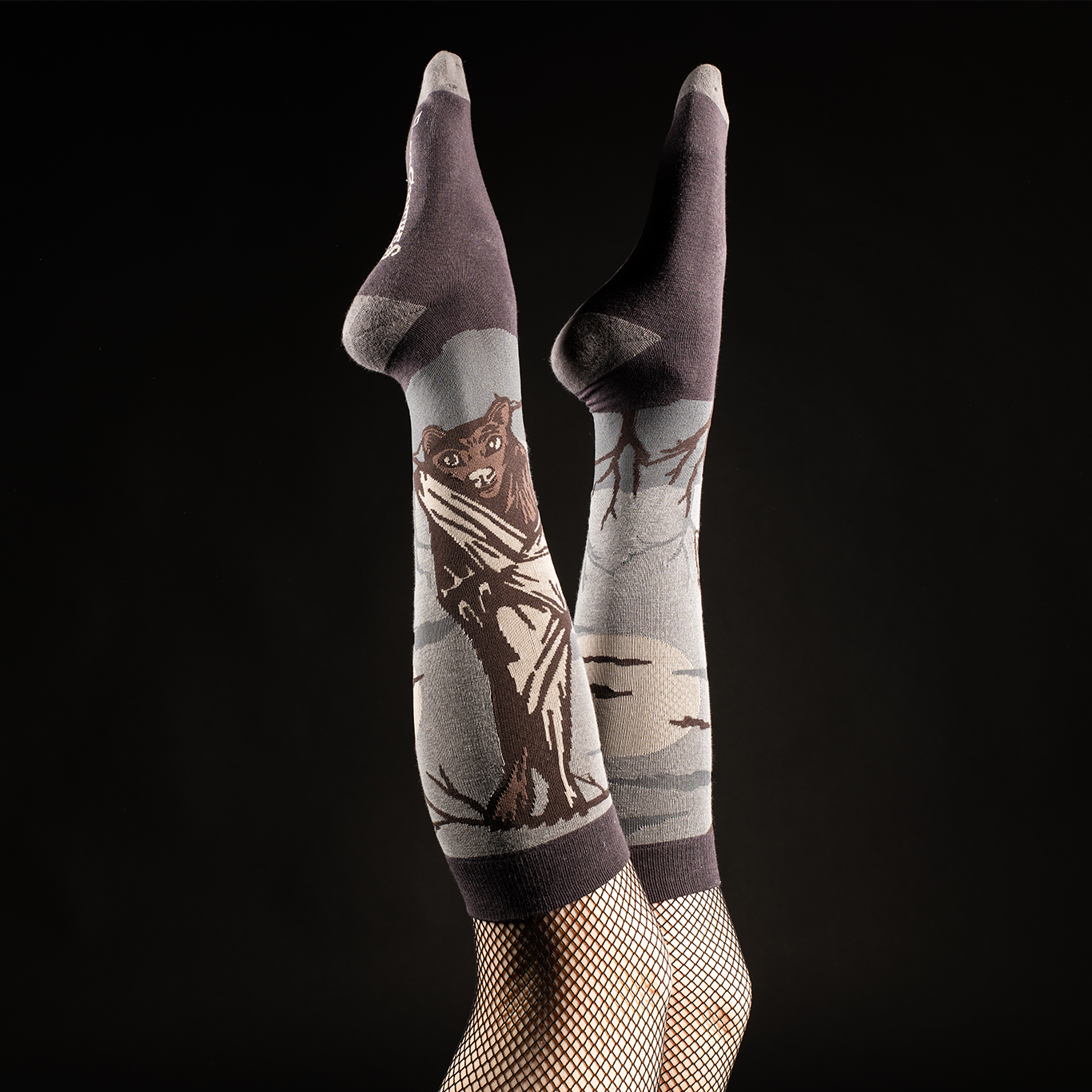 Bat knee high socks