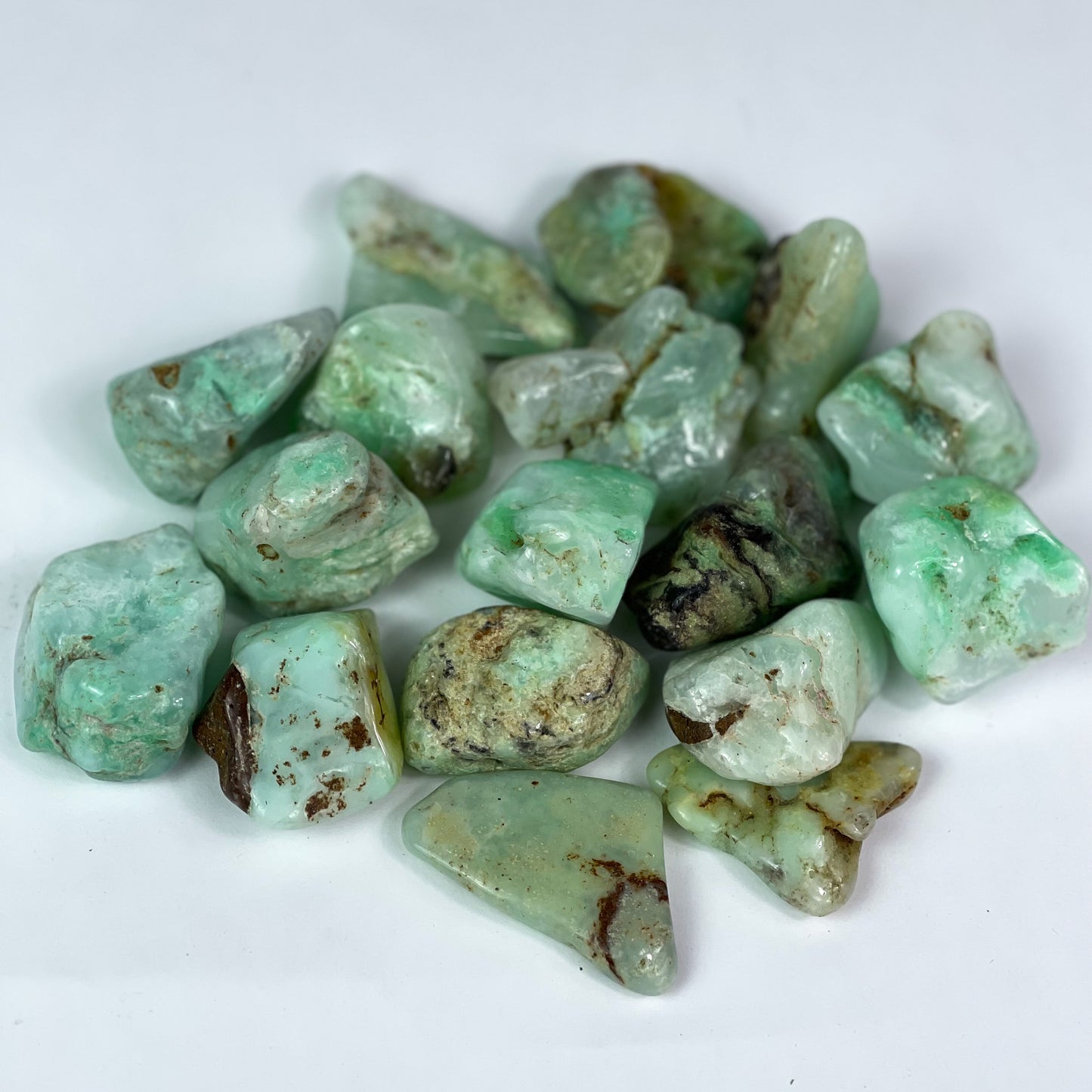 Chrysoprase (B) tumb.