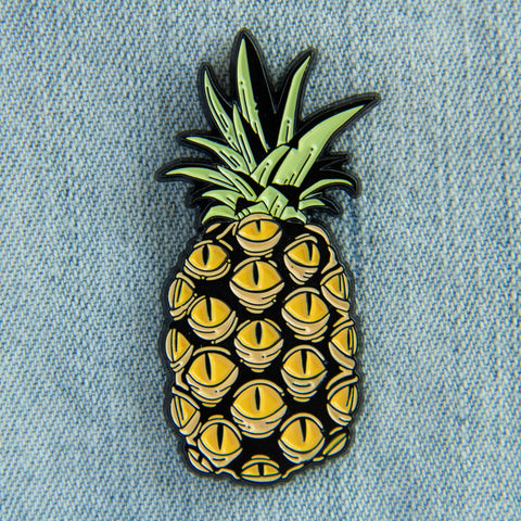 Pineapple eyes oddity enamel pin