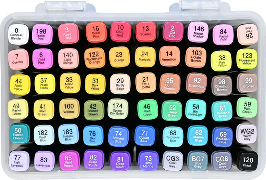 Dual-Tip Alcohol Markers (Set of 60 colors)