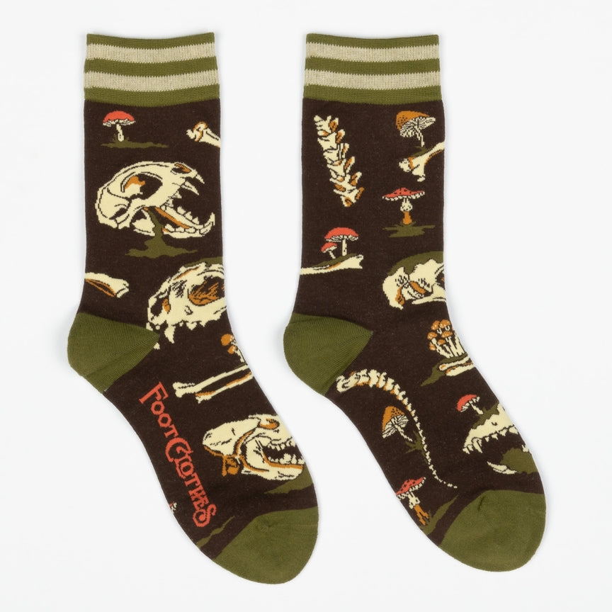 Mossuary Bone & Mushroom crew socks