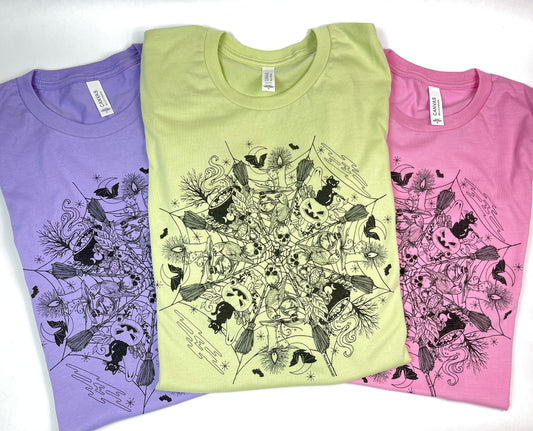Pastel Spooky Mandala unisex tshirt