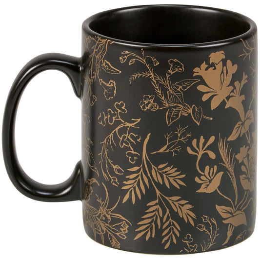 Gold Floral Mug
