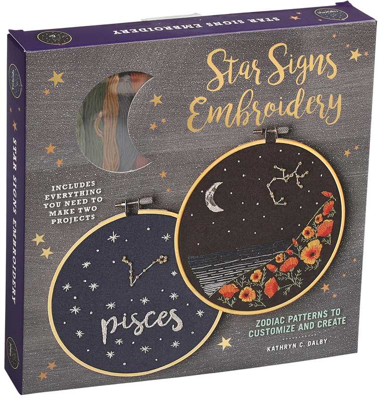 Star Signs Embroidery by Kathryn Chipinka Dalby