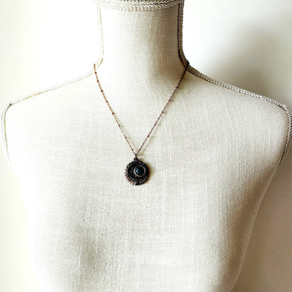 Faceted Moss Agate Fern Necklace