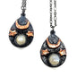 Smiling Moon Rainbow Moonstone Pendant Necklace