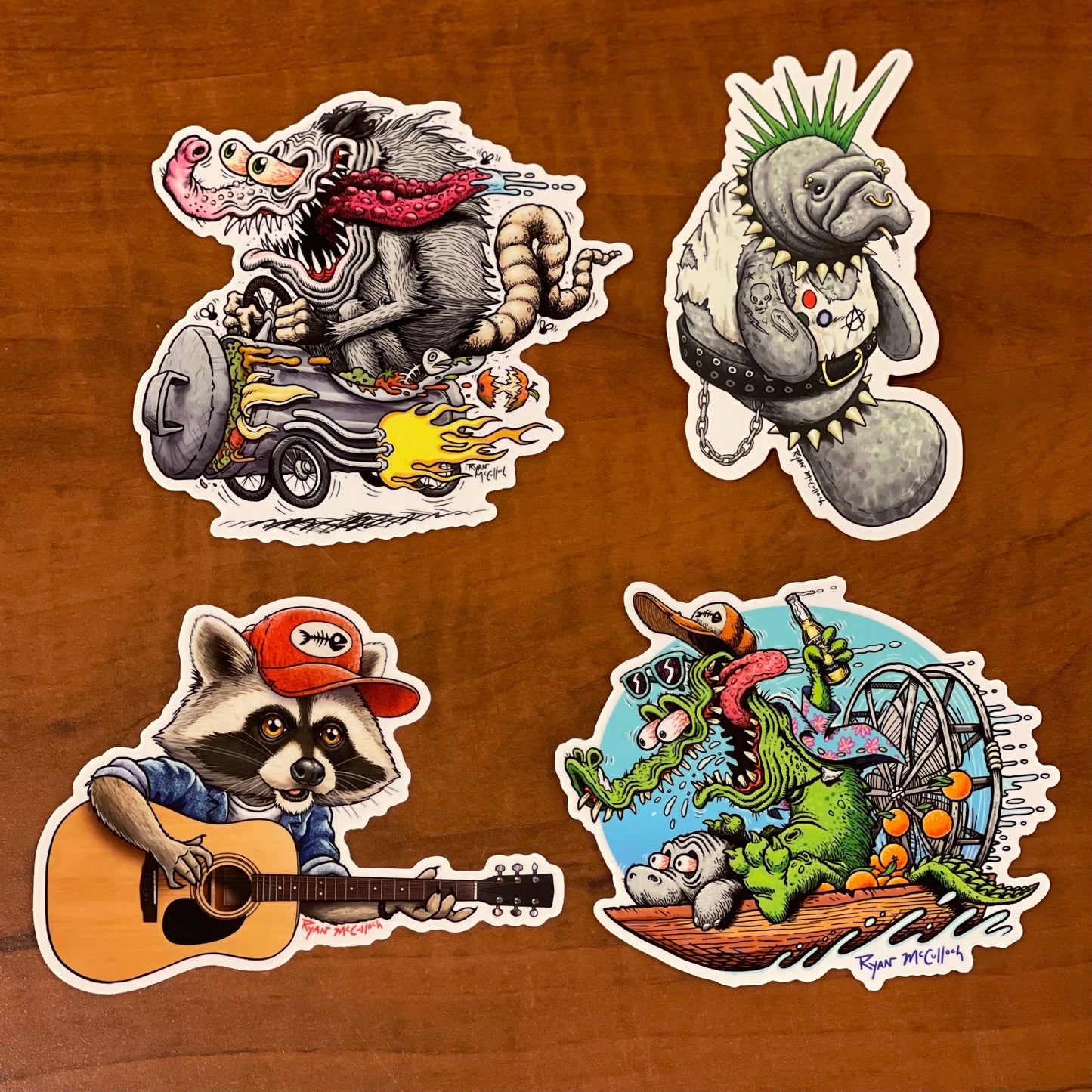 parody Animal Character vinyl stickers