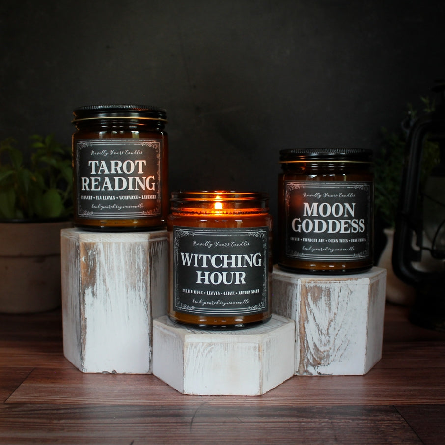 Witchy theme candles