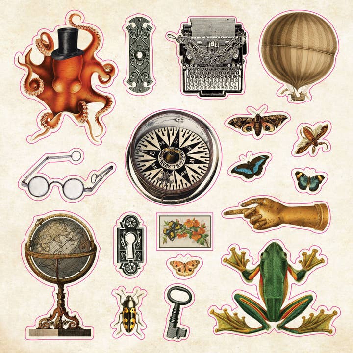 Curiosities sticker book