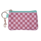 Pink Checkered Zip pouch