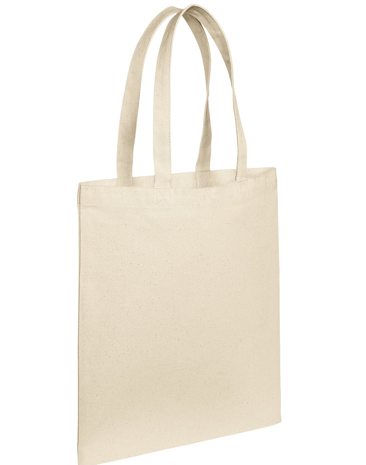 Beige tote bag on a white background