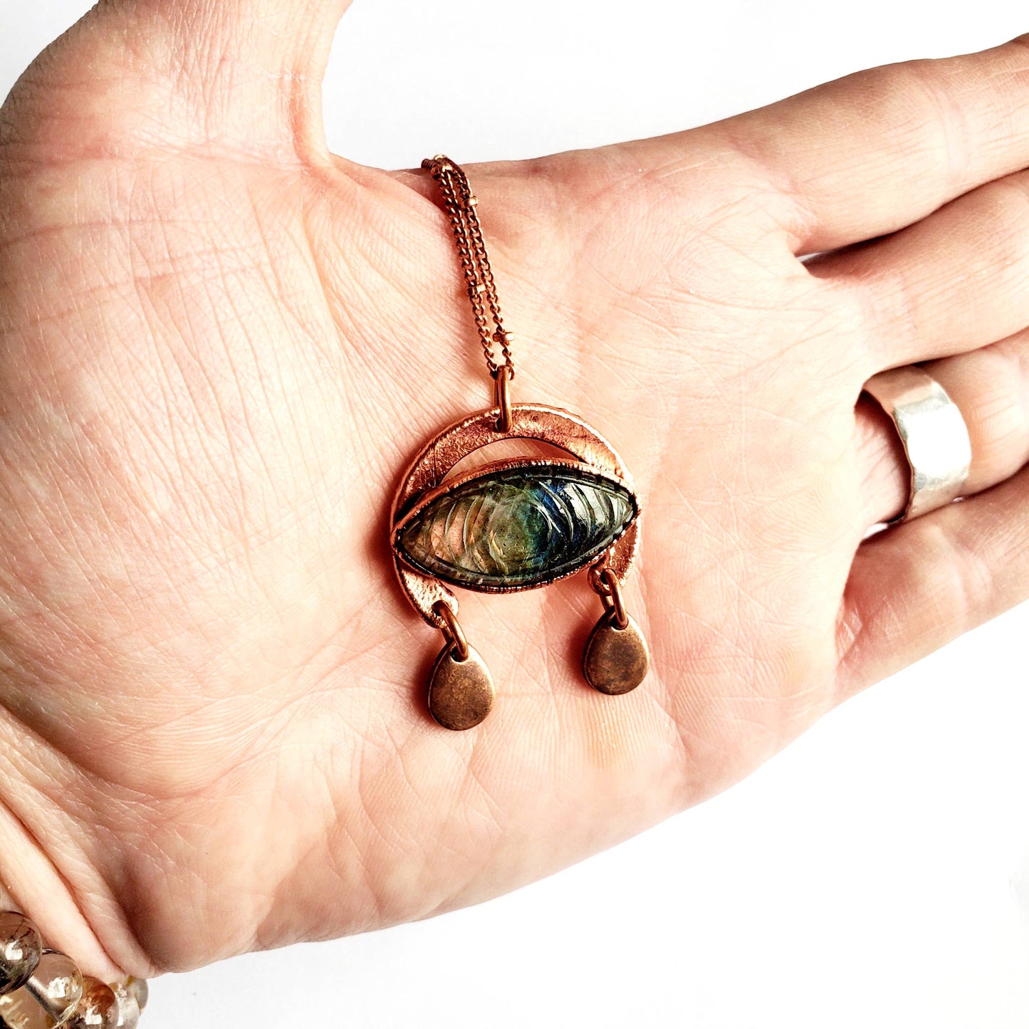 Labradorite Weeping Eye Necklace