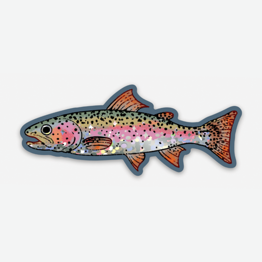 Rainbow Trout Glitter Stickers