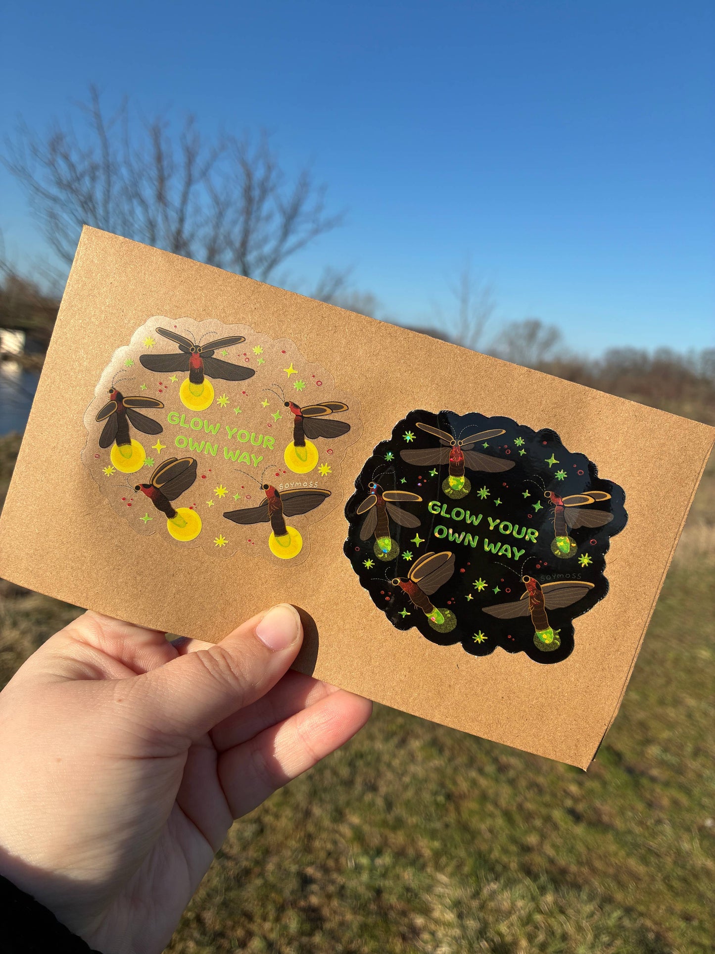 Glow Your Own Way Firefly Glitter Stickers