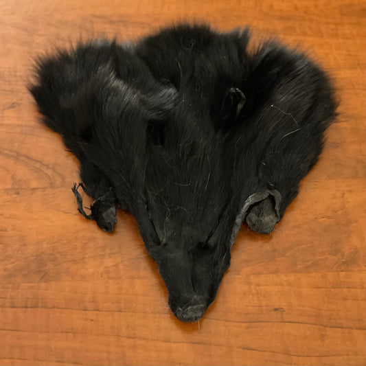 Black Fox face fur pelt