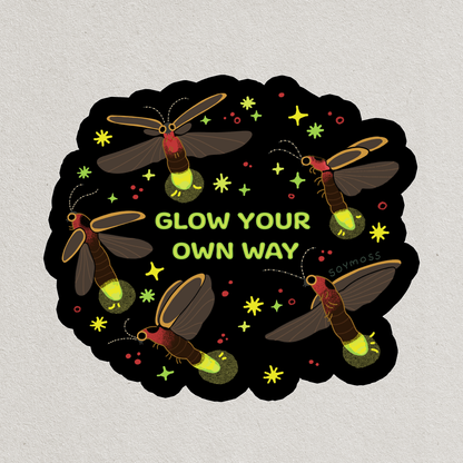 Glow Your Own Way Firefly Glitter Stickers