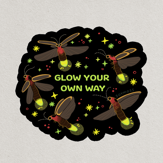 Glow Your Own Way Firefly Glitter Stickers