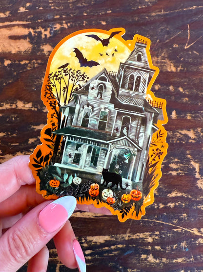 Haunted House Sticker - Glow in The Dark! - Katie Daisy