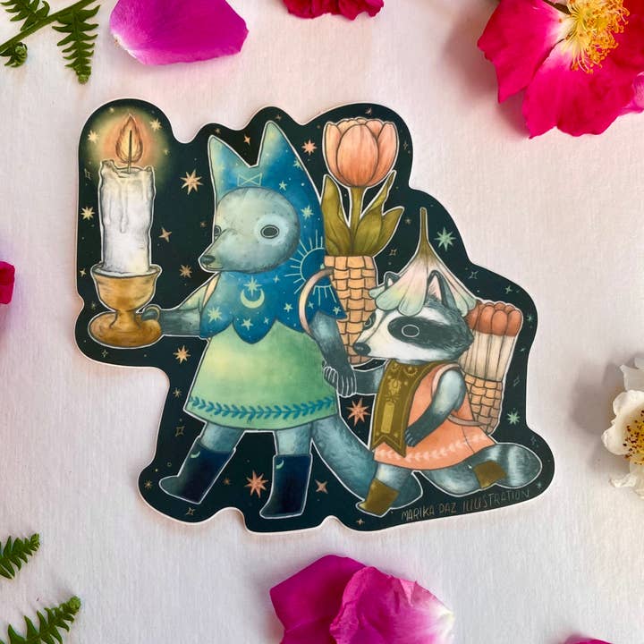 Folk art stickers - by Marika Paz