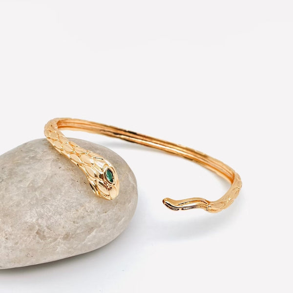 Gold plated Snake bangle bracelet